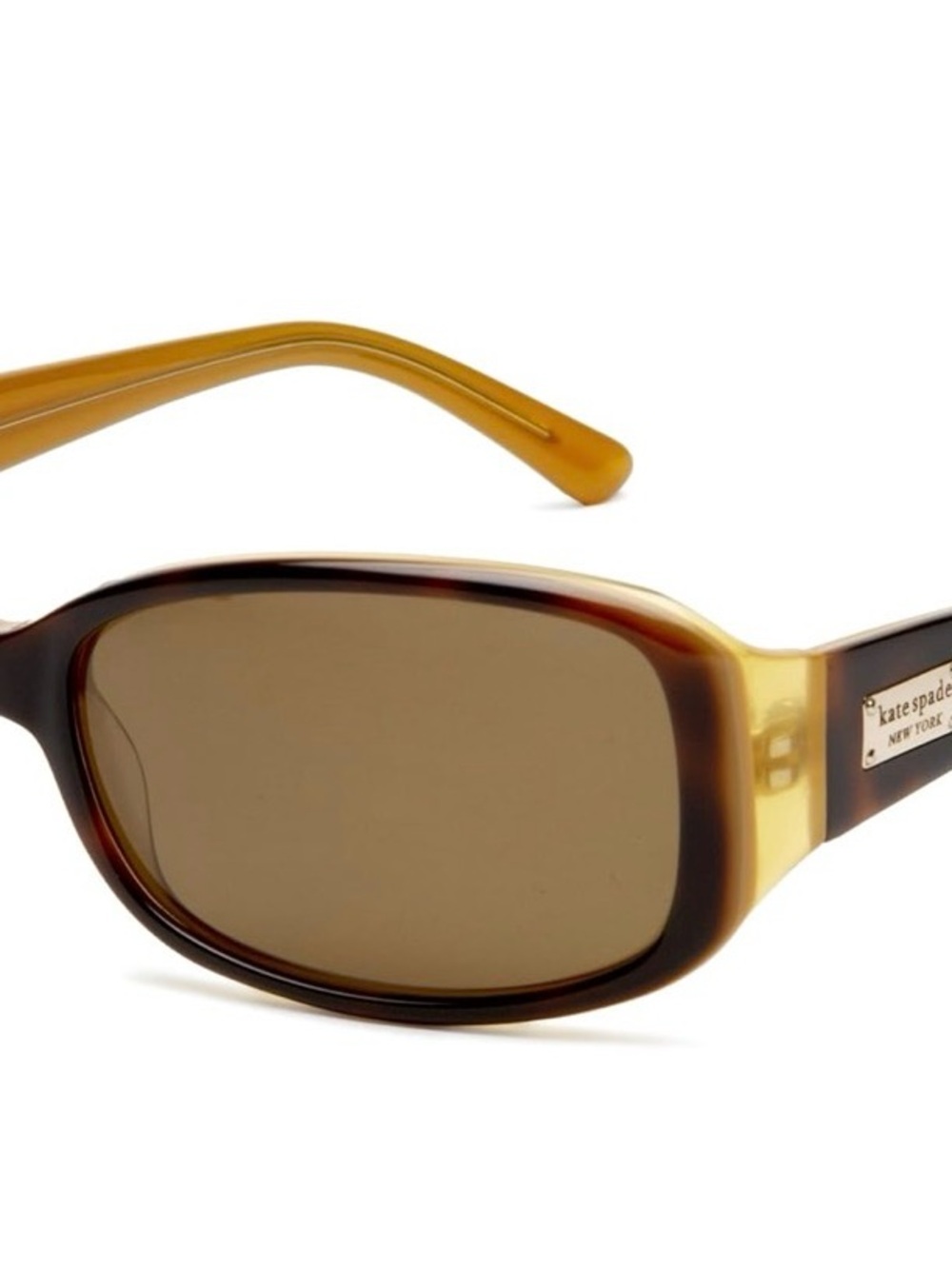 Kate Spade Women's Paxton Rectangular Tortoise Frame Brown Polarized Sunglasses